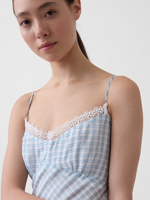 Image number 4 showing, Gingham Midi Slip Dress