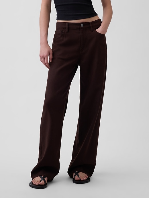 Image number 2 showing, Linen-Cotton Wide-Leg Pants