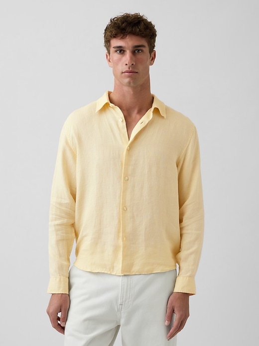 Image number 1 showing, 100% Linen Relaxed Shirt