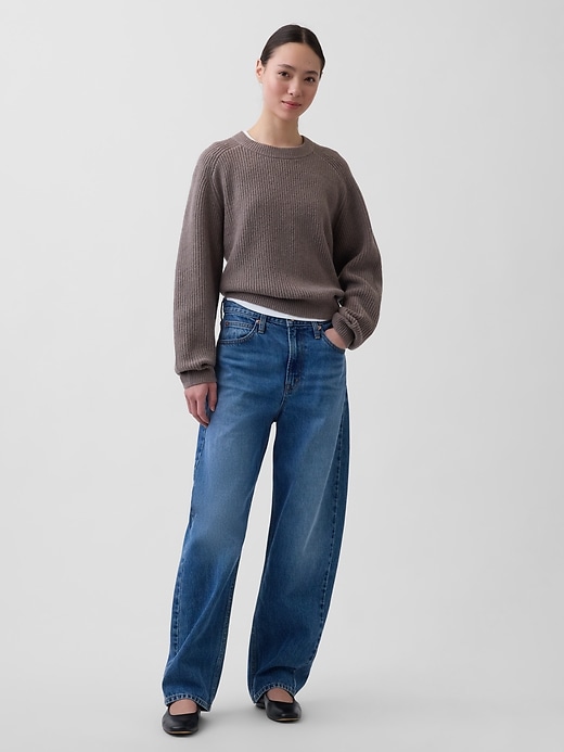 Image number 2 showing, CashSoft Relaxed Shaker-Stitch Sweater