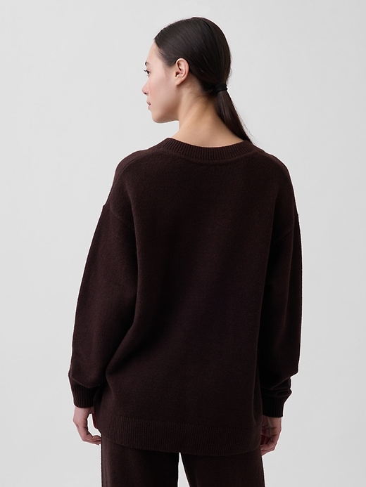 Image number 3 showing, CashSoft Oversized V-Neck Tunic Sweater