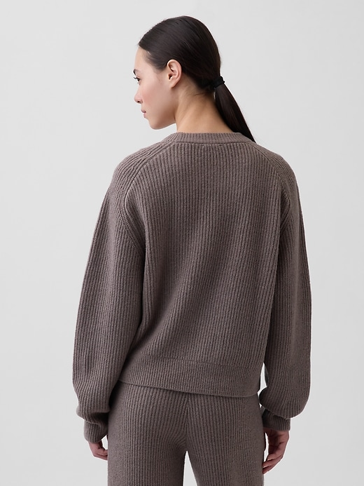 Image number 3 showing, CashSoft Relaxed Shaker-Stitch Sweater