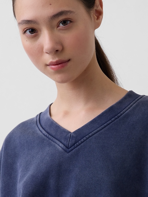 Image number 4 showing, VintageSoft Oversized V-Neck Sweatshirt