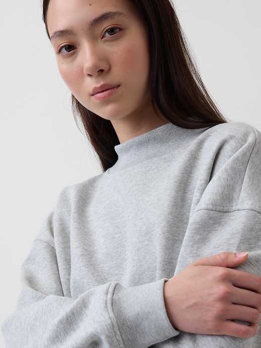 Image number 4 showing, VintageSoft Oversized Mockneck Tunic Sweatshirt
