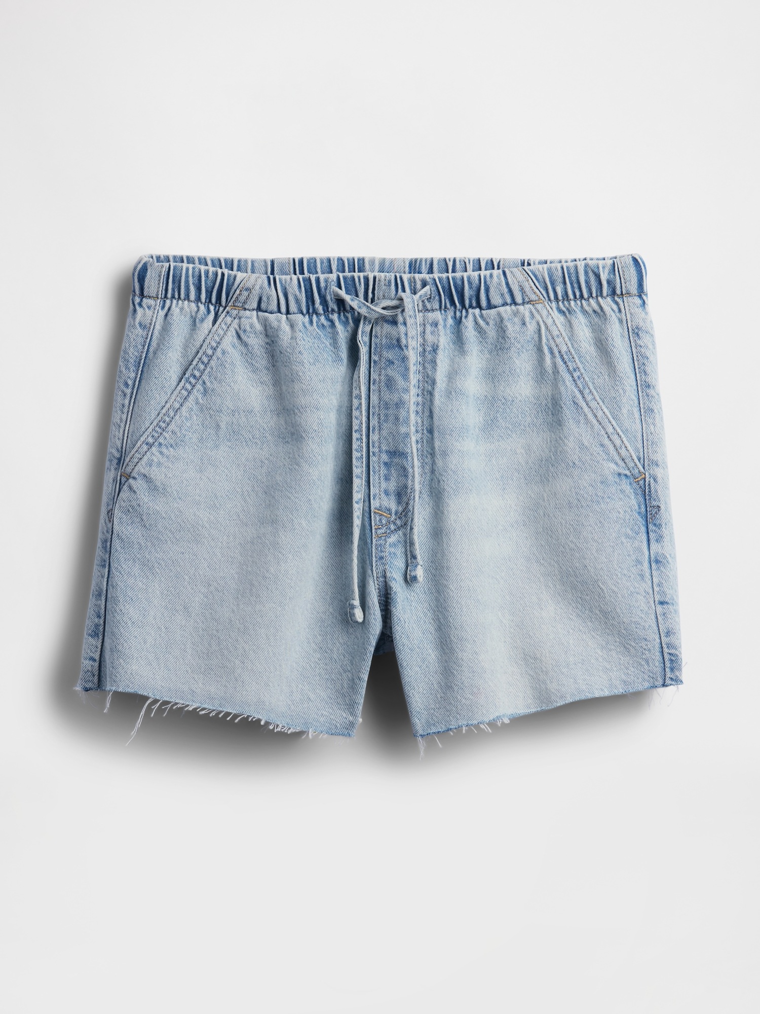 Женские шорты Gap 3.5” Low Slung Easy Denim Shorts, цвет: Светлый индиго — фото 6