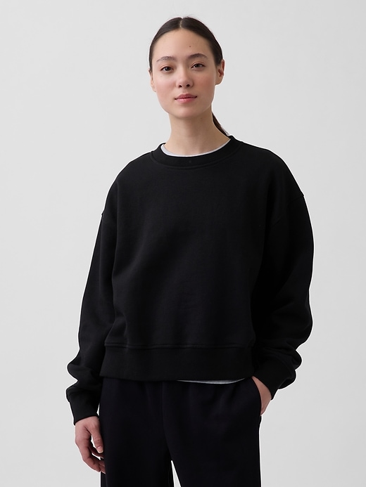 Image number 1 showing, VintageSoft Oversized Split-Hem Sweatshirt