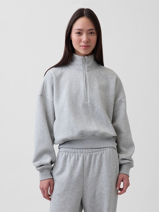 Image number 1 showing, VintageSoft Oversized Half-Zip Wedge Pullover
