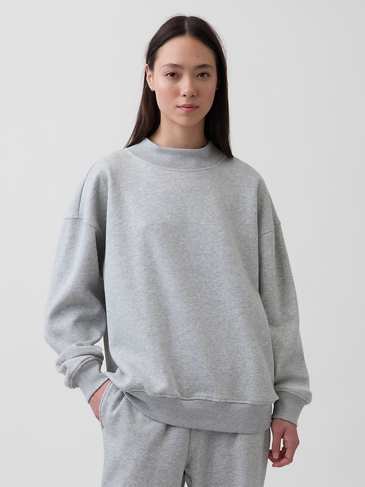 Image number 1 showing, VintageSoft Oversized Mockneck Tunic Sweatshirt