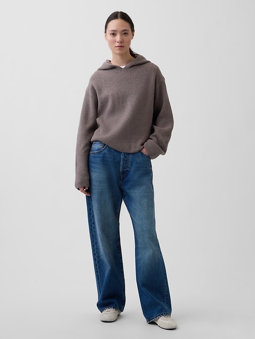 Image number 2 showing, CashSoft Oversized Shaker-Stitch Hoodie