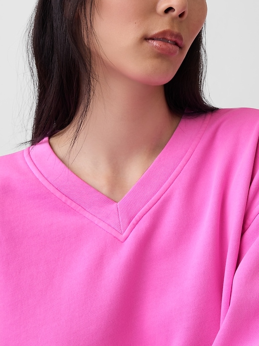 Image number 4 showing, VintageSoft Oversized V-Neck Sweatshirt