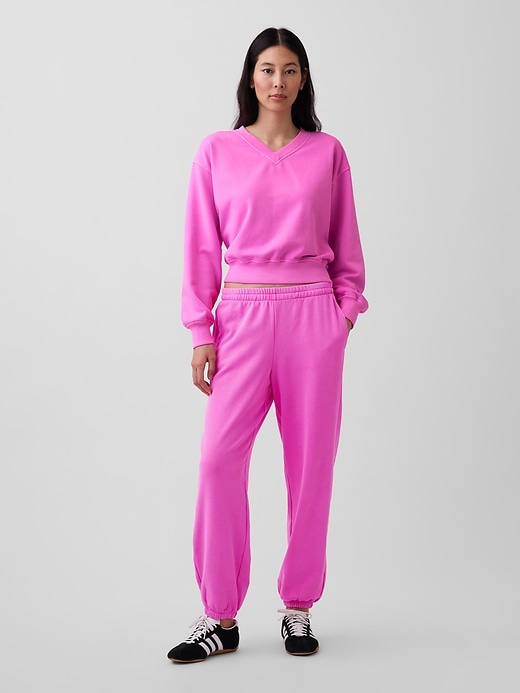 Image number 5 showing, VintageSoft Oversized V-Neck Sweatshirt