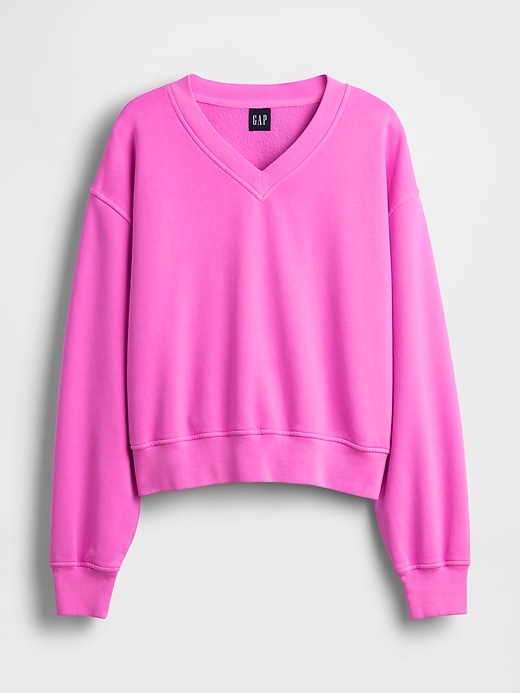 Image number 6 showing, VintageSoft Oversized V-Neck Sweatshirt