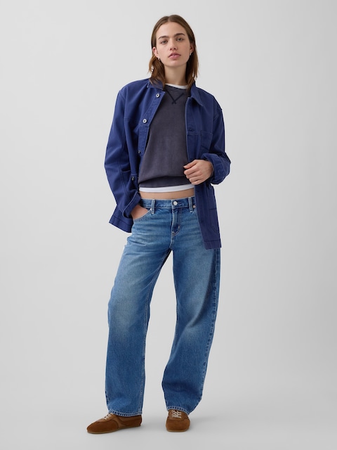 Low Rise Barrel Jeans