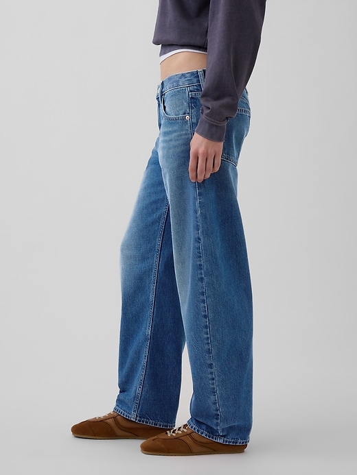 Image number 3 showing, Low Rise Barrel Jeans