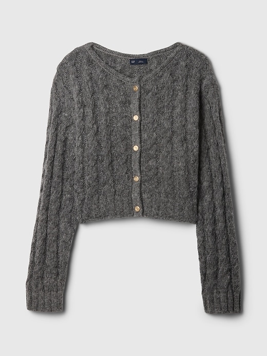 Image number 1 showing, Gap × Cult Gaia Cropped Cable-Knit Cardigan