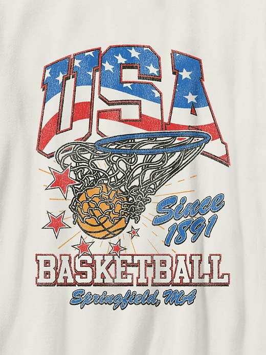 Image number 3 showing, Kids Vintage Basketball Graphic T-Shirt