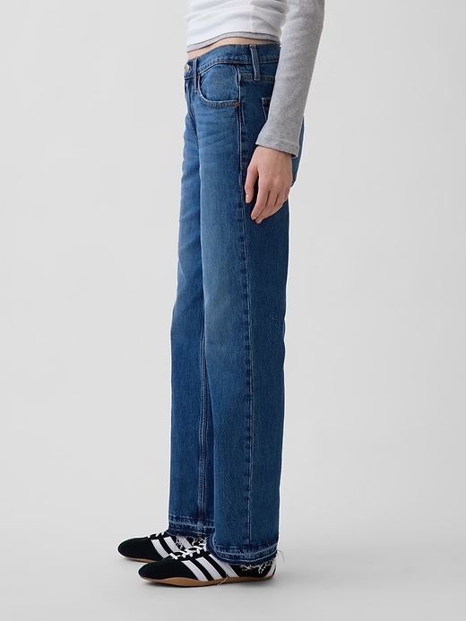 Image number 3 showing, Mid Rise Relaxed Straight Jeans
