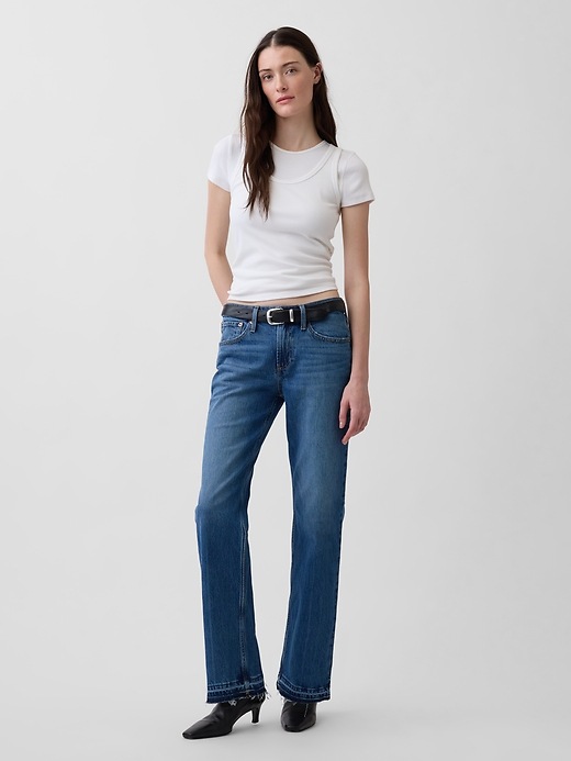 Image number 6 showing, Mid Rise Relaxed Straight Jeans