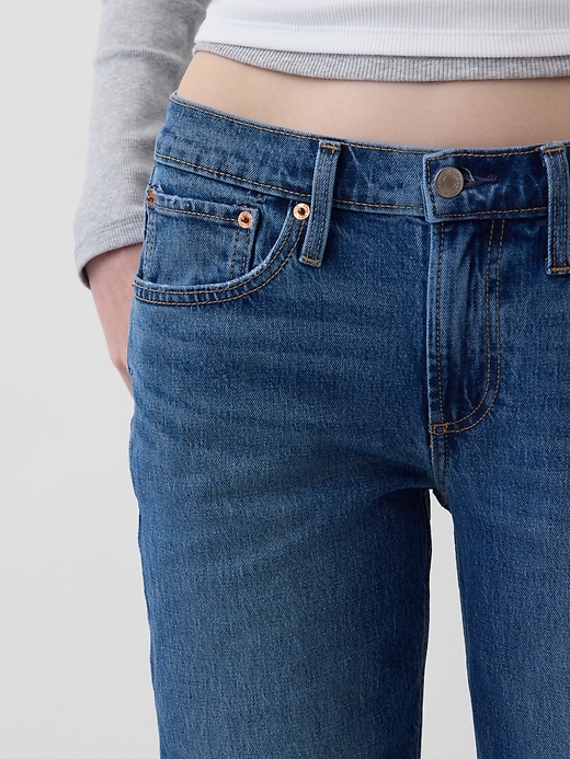 Image number 7 showing, Mid Rise Relaxed Straight Jeans