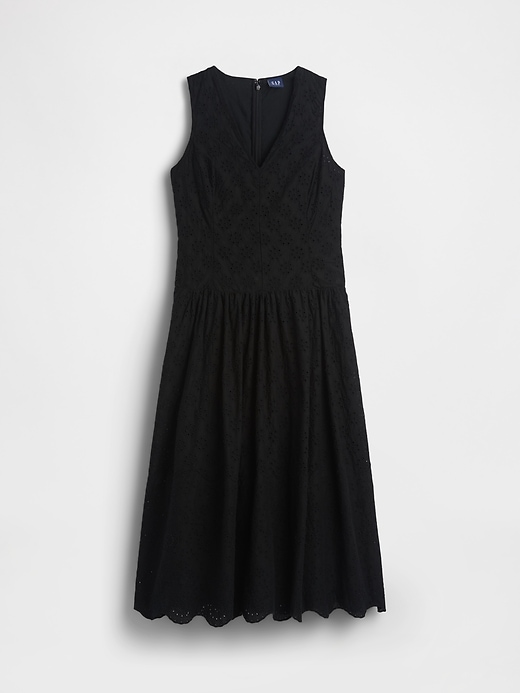 Image number 5 showing, Eyelet Drop-Waist Maxi Dress