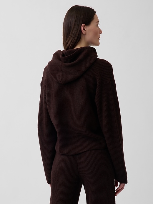 Image number 3 showing, CashSoft Oversized Shaker-Stitch Zip Hoodie