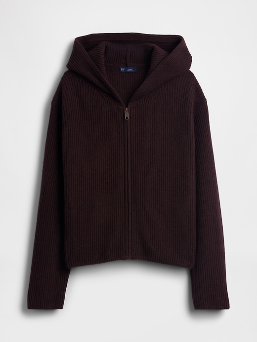 Image number 6 showing, CashSoft Oversized Shaker-Stitch Zip Hoodie