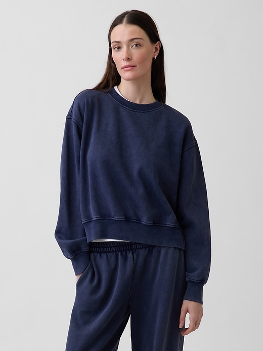 Image number 1 showing, VintageSoft Oversized Split-Hem Sweatshirt
