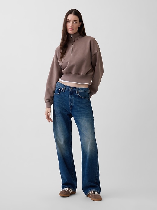 Image number 2 showing, VintageSoft Oversized Half-Zip Wedge Pullover
