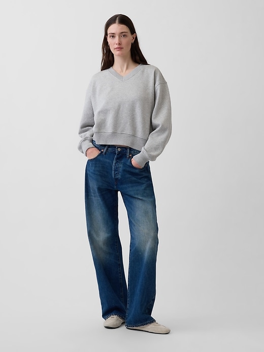 Image number 2 showing, VintageSoft Oversized V-Neck Sweatshirt