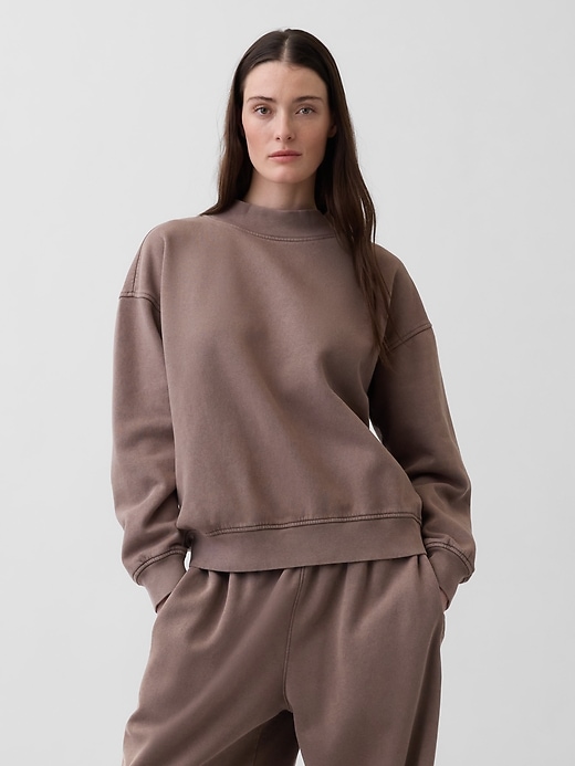 Image number 2 showing, VintageSoft Oversized Mockneck Tunic Sweatshirt