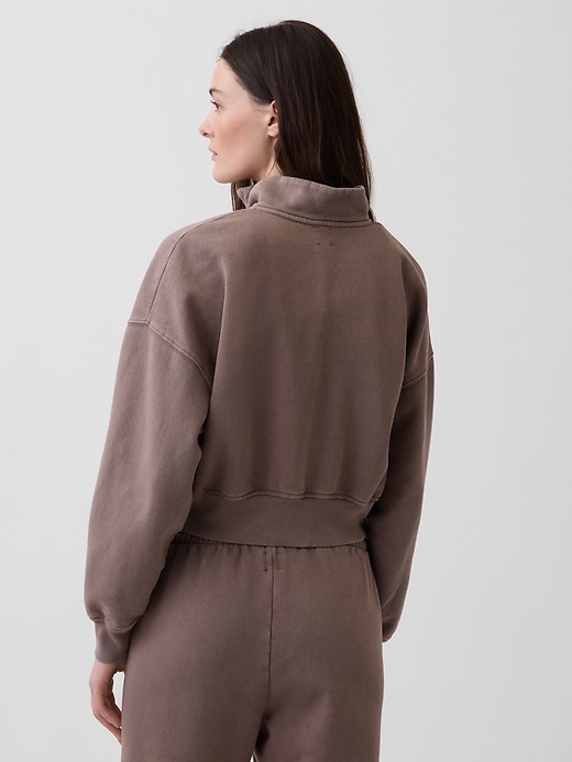 Image number 3 showing, VintageSoft Oversized Half-Zip Wedge Pullover