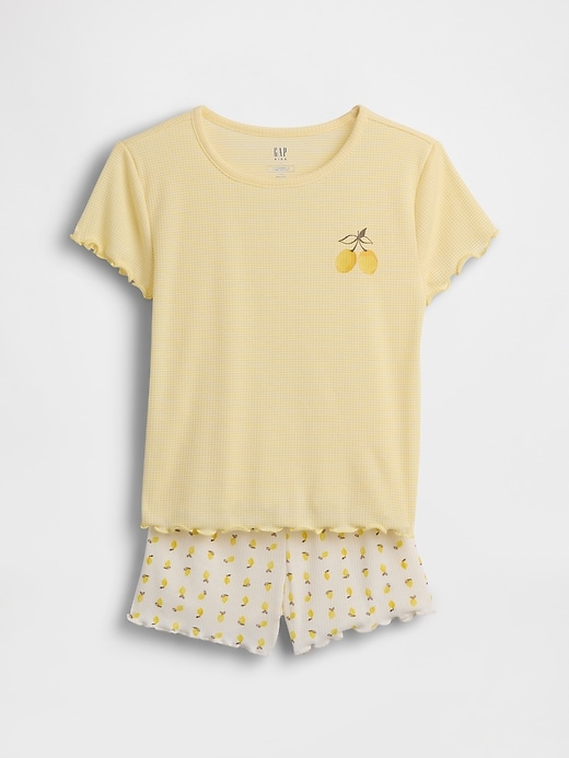 Image number 2 showing, Kids Recycled Rib PJ Short Set