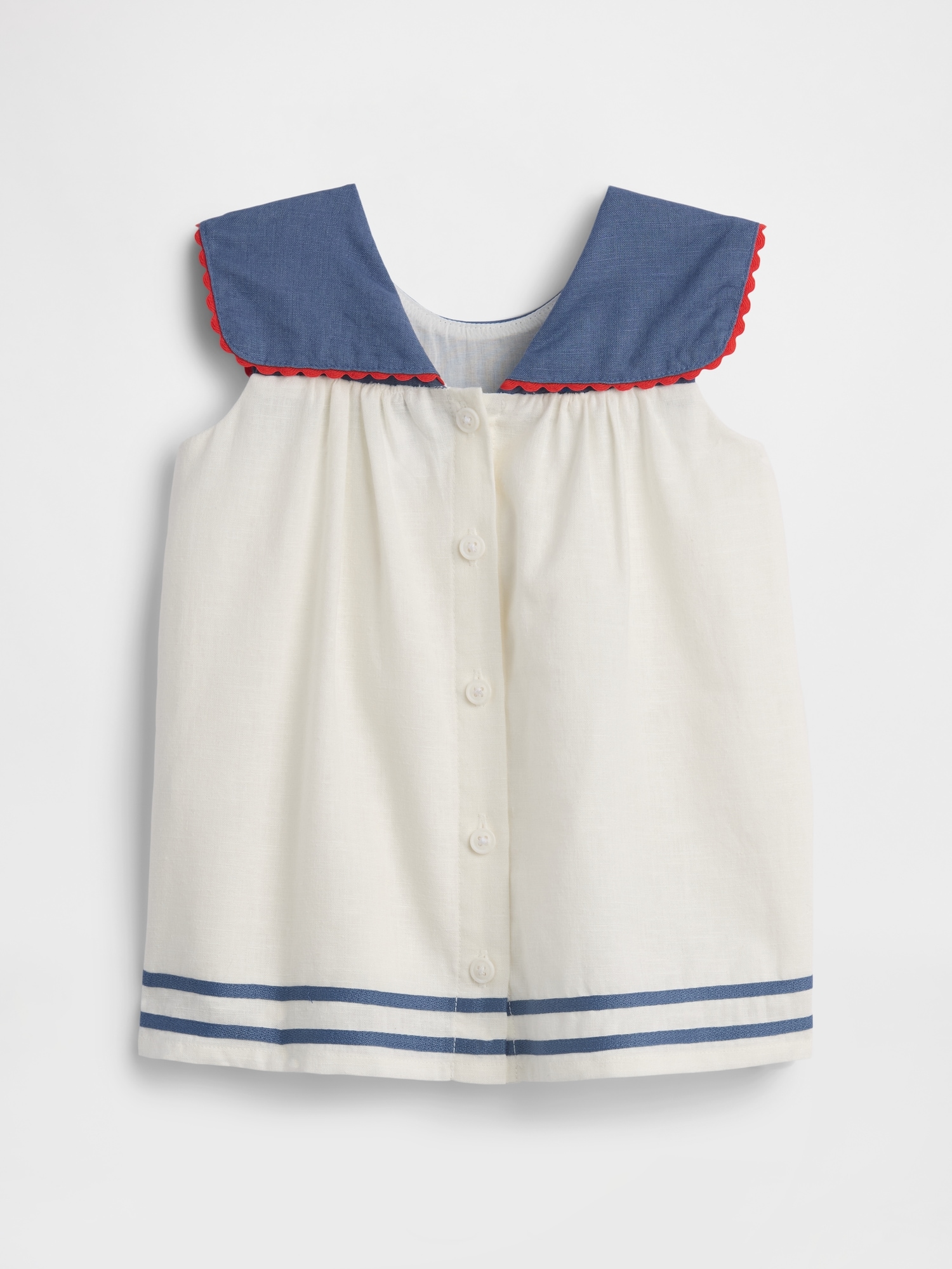 Baby Linen-Cotton Sailor Dress
