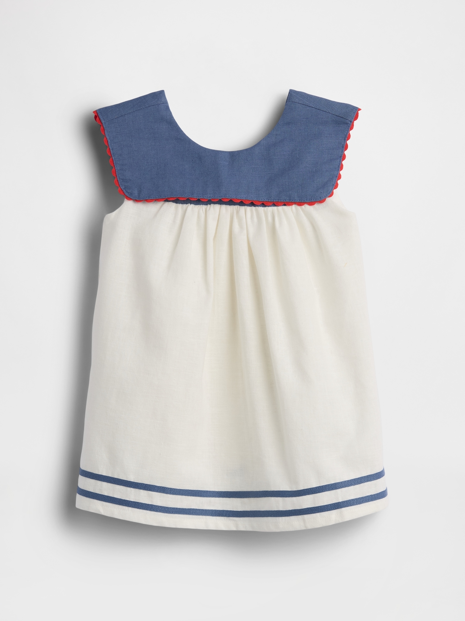Baby Linen-Cotton Sailor Dress