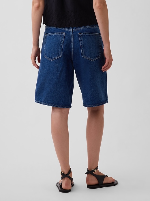 Image number 4 showing, Mid Rise Longline Denim Shorts