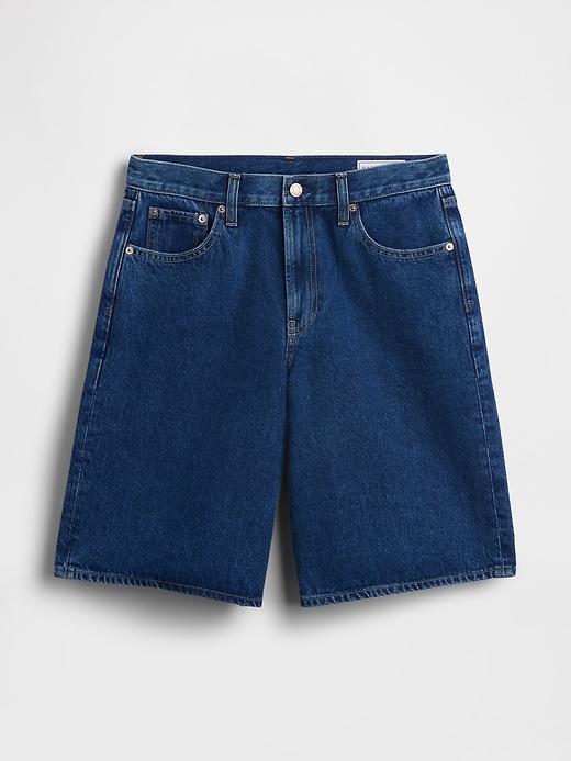 Image number 5 showing, Mid Rise Longline Denim Shorts