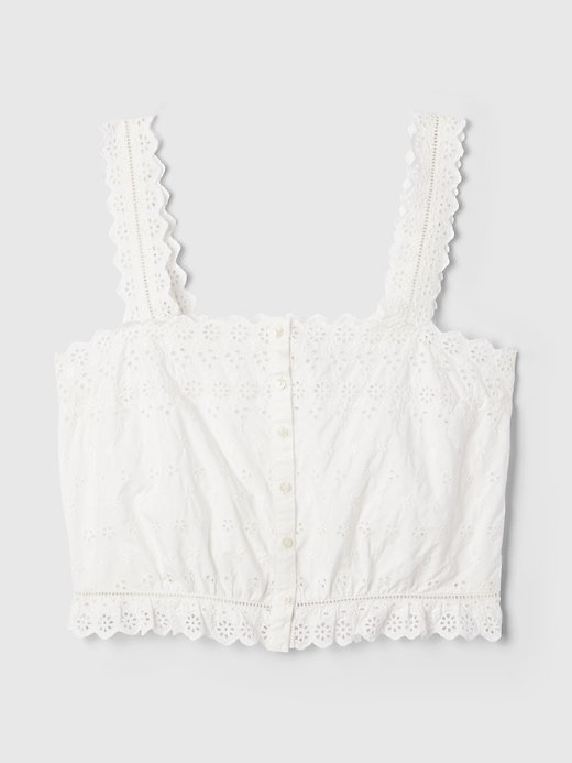 Gap × DÔEN Cropped Eyelet Tank Top