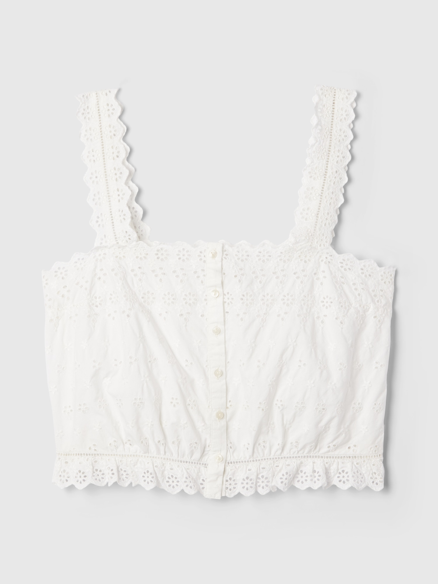 Gap × DÔEN Cropped Eyelet Tank Top