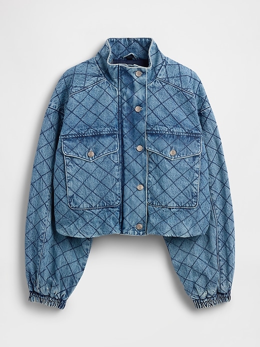 Image number 8 showing, Gap × HFR Stitched Denim Bomber Jacket by LaTouché