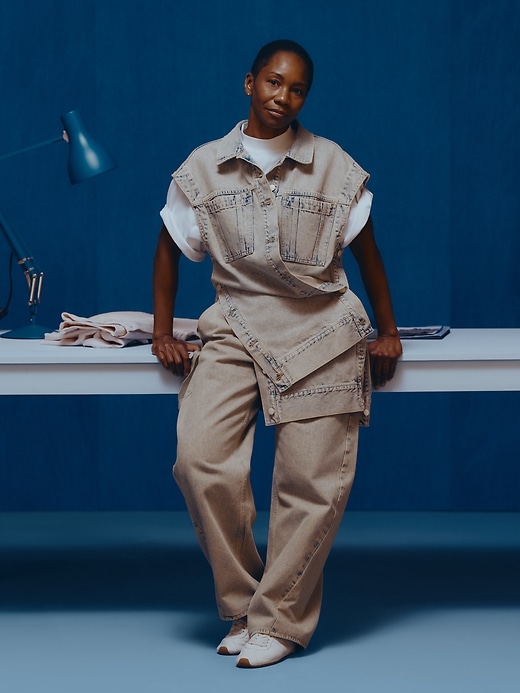 Image number 8 showing, Gap × HFR Denim Oversized Vest by Nicole Benefield Portfolio