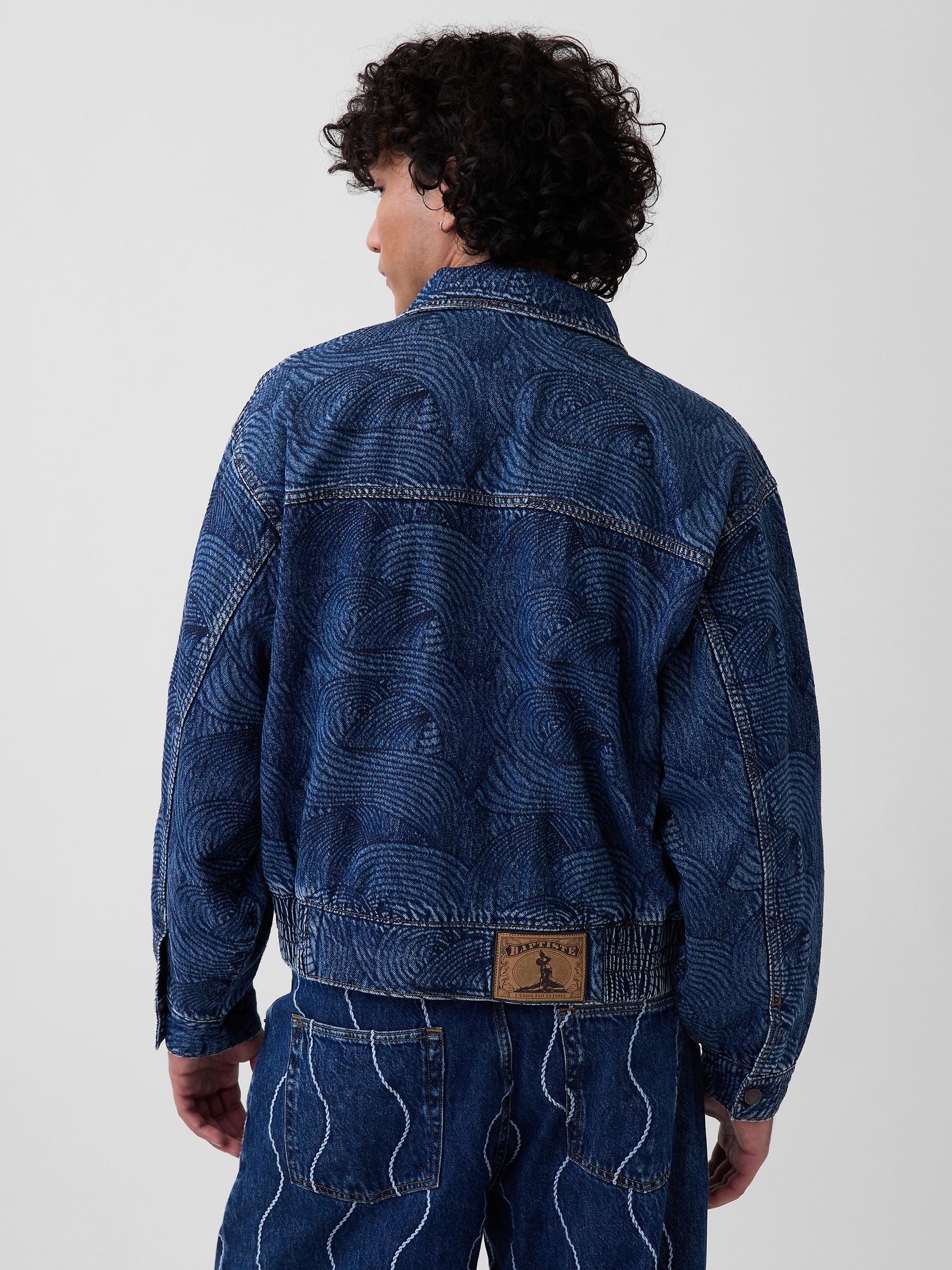 Gap × HFR Embroidered Denim Bomber Jacket by Daveed Baptiste