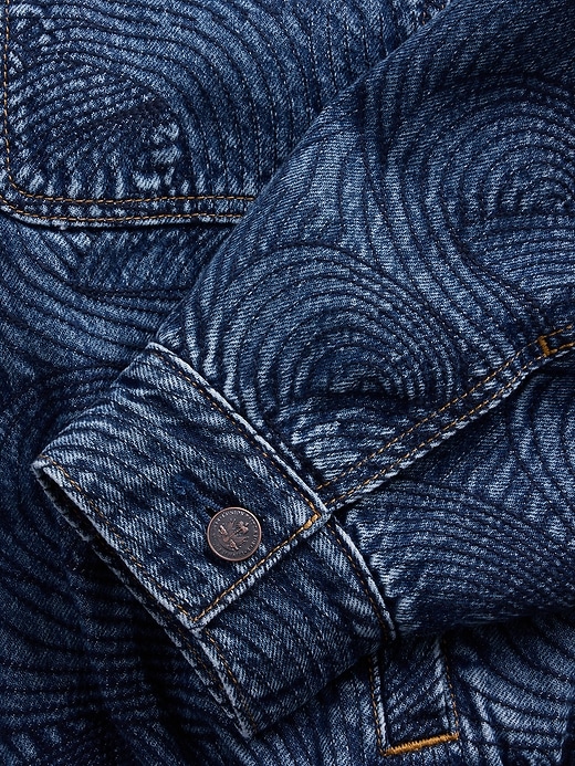 Image number 6 showing, Gap × HFR Embroidered Denim Bomber Jacket by Daveed Baptiste