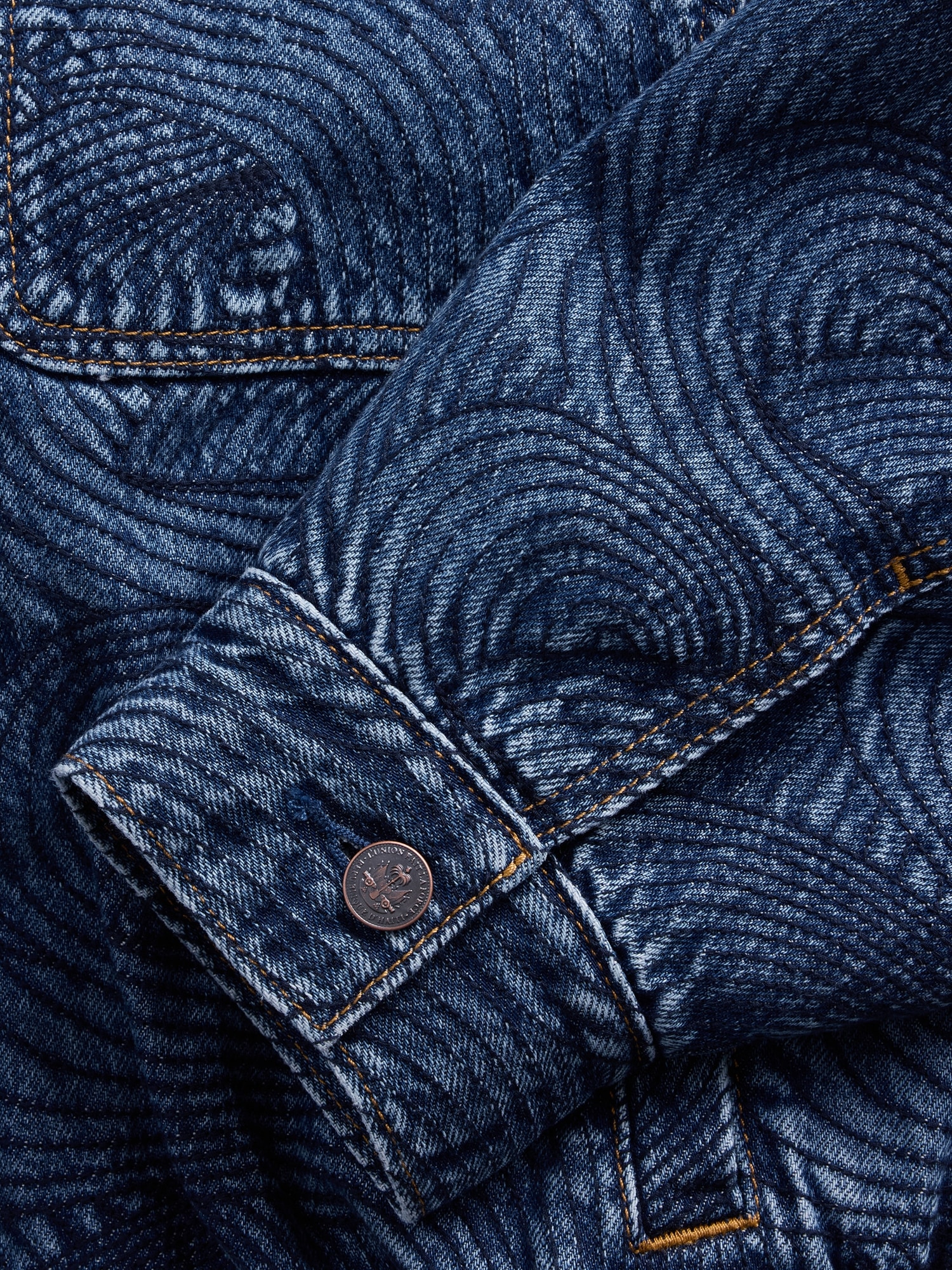 Gap × HFR Embroidered Denim Bomber Jacket by Daveed Baptiste