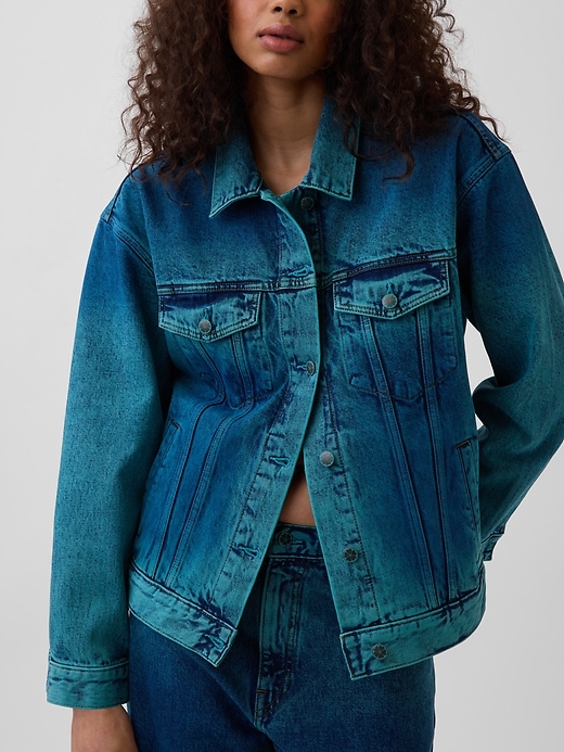 Image number 4 showing, Gap × HFR Oversized Icon Denim Jacket by IGDALYAH