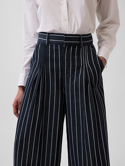 Image number 3 showing, Gap × HFR Extra High Rise Stripe Denim Trousers by LaTouché