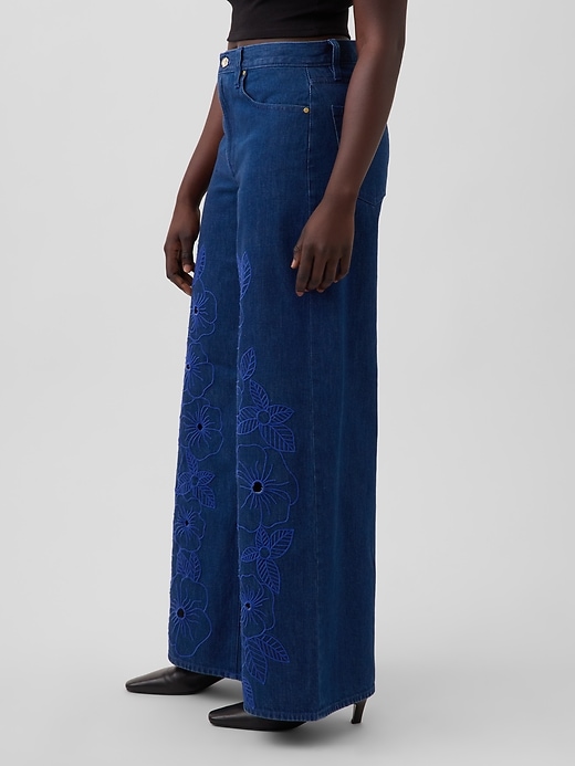 Image number 5 showing, Gap × HFR Low Slung Floral Extra Baggy Jeans by Atelier Ndigo