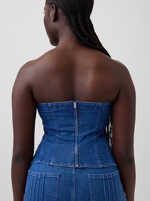 Image number 2 showing, Gap × HFR Denim Corset Top by Atelier Ndigo