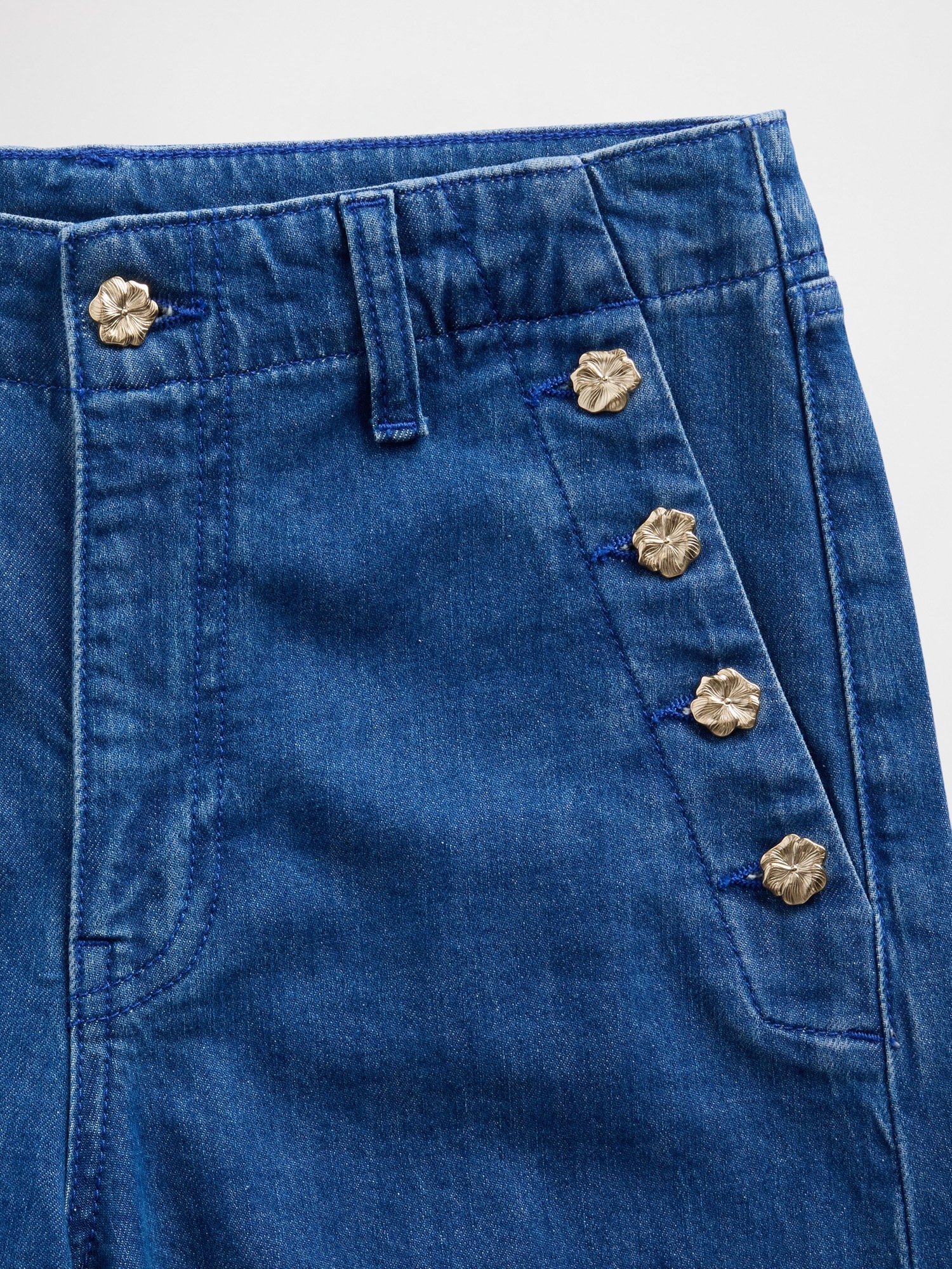 Женские джинсы Gap × HFR High Rise Pintuck Stride Wide-Leg Jeans by Atelier Ndigo — фото 4
