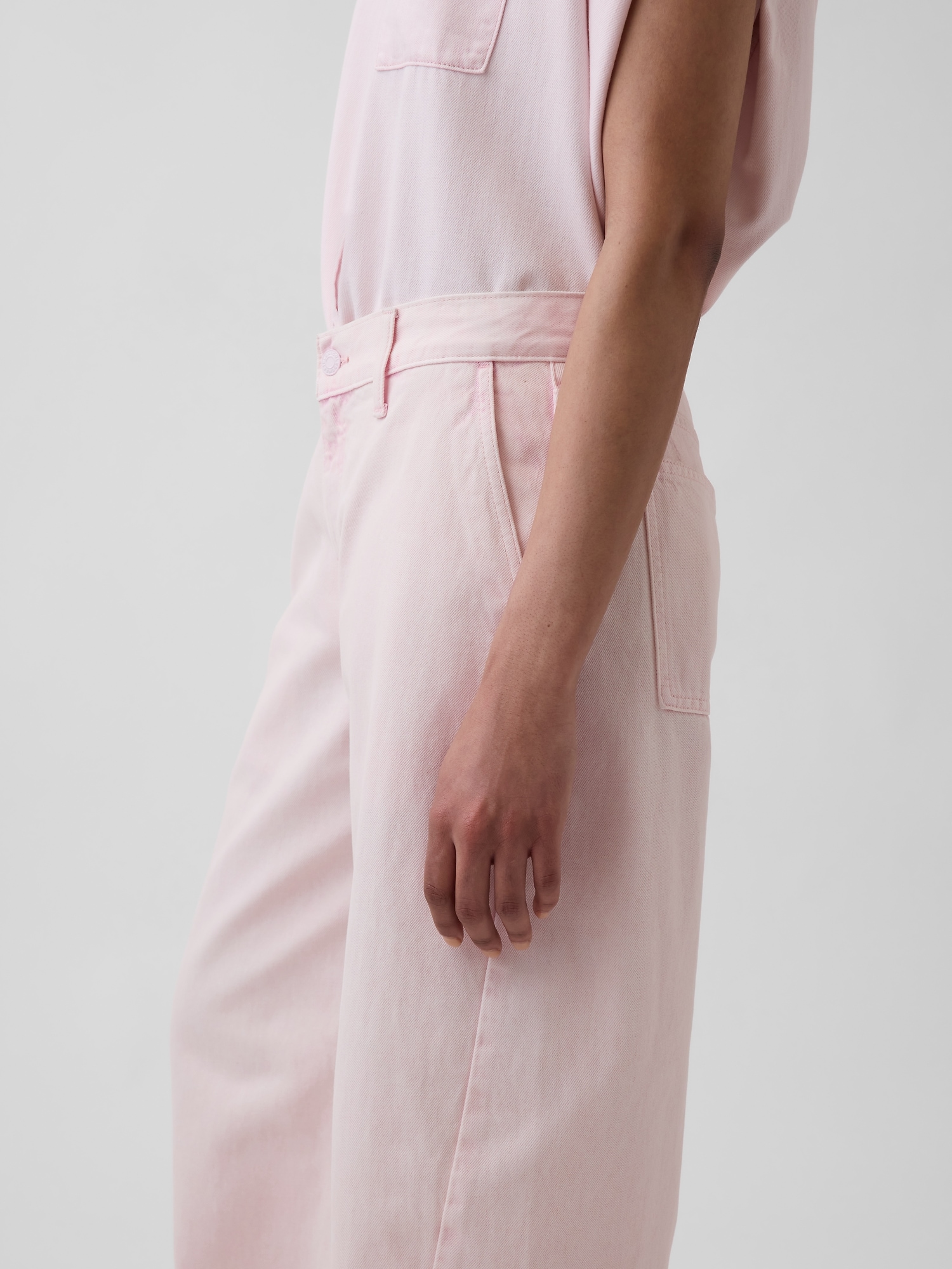 Gap × HFR Low Rise Pink Baggy Barrel Jeans by Nicole Benefield Portfolio