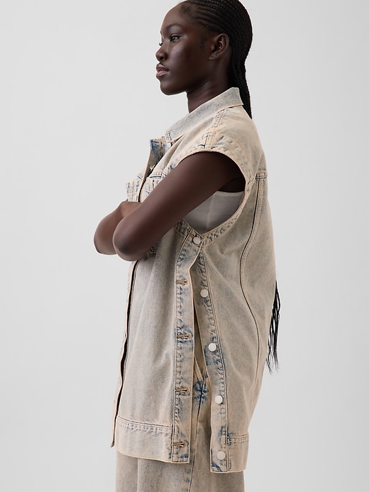 Image number 2 showing, Gap × HFR Denim Oversized Vest by Nicole Benefield Portfolio